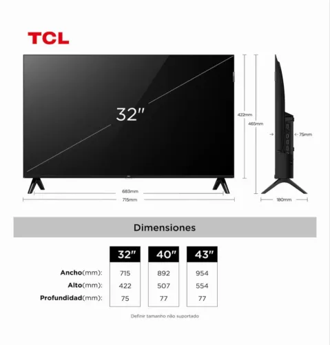 TV TCL QLED 32? Full HD Google TV - Nova na Caixa | Garantia + Nota Fiscal