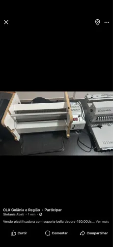 Vendo laminadora com suporte 