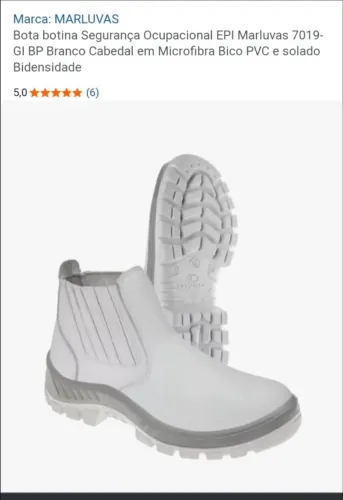 Bota botina branca
