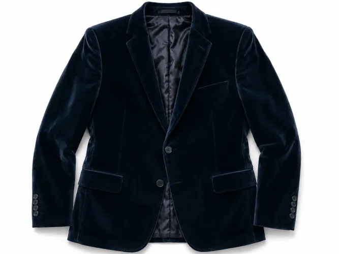 Blazer Masculino Veludo Azul Dilomon Slim Fit Tam. 56