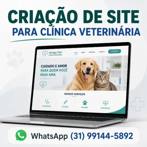 Criação de site para clínica veterinária e pet shop