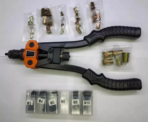 KIT REBITADOR DE PORCAS DE ROSCA MANUAL PROFISSIONAL COM MALETA E ACESSÓRIOS 