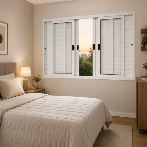 janela 100x100 veneziana 6 folhas linha modular sem garde pagamento na entrega