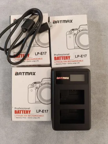 Kit 3 baterias Batmax + carregador com visor