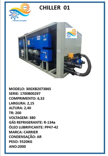 CHILLER CARRIER TR 200 ÁGUA 