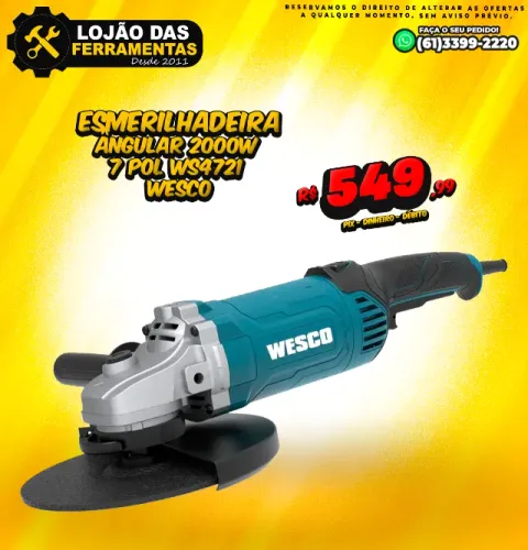 Esmerilhadeira Angular 2000W 7 Pol Ws4721 Wesco