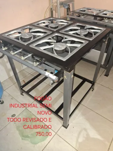 FOGÃO INDUSTRIAL ALTA PRESSÃO 4 BOCAS