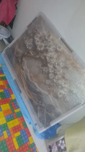 Quadro árvore da vida dourada 