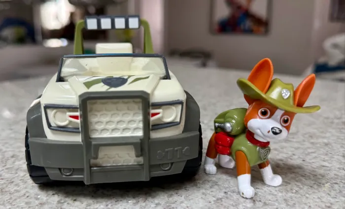 Carrinho Patrulha Canina com Boneco Tracker Original - Ótimo Estado