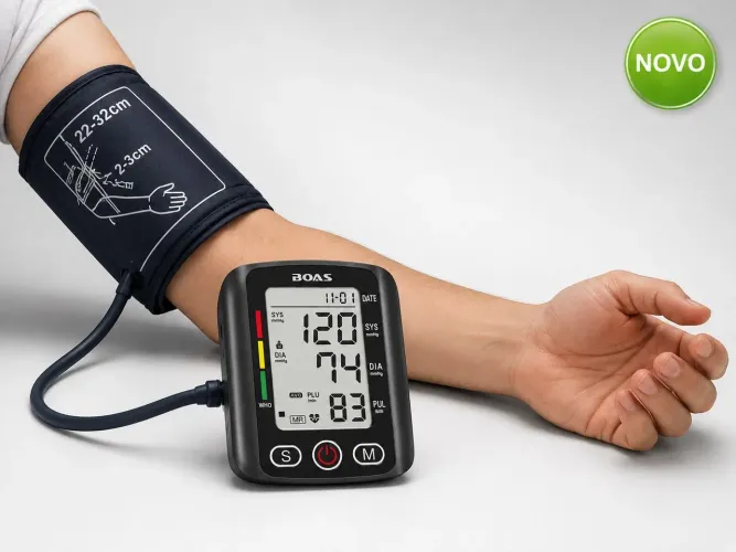 Medidor Digital de Pressão Arterial Automático de Braço com Display LCD BOAS LC-X007