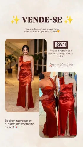 Vestido de Madrinha - Terracota