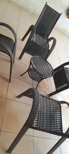 Conjunto de Cadeiras Fibra Sintética