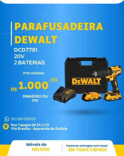 Parafusadeira Dewalt DCD7781 20V 2 Baterias