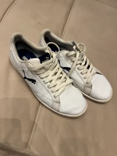 Ténis Puma Smash V2 Leather - Branco e Preto - Tam 42
