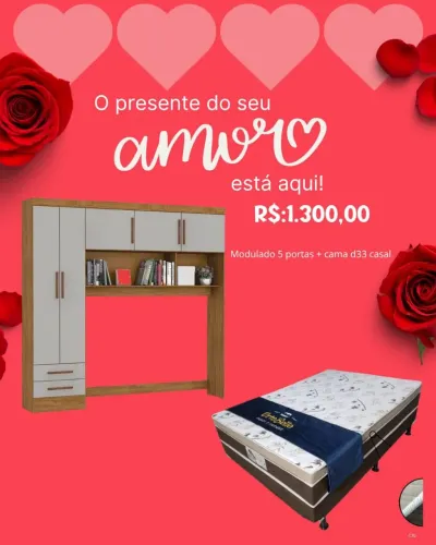 Guarda roupas modulado 5 portas ( 3 cores ) + cama box casal d33 / pague na entrega 