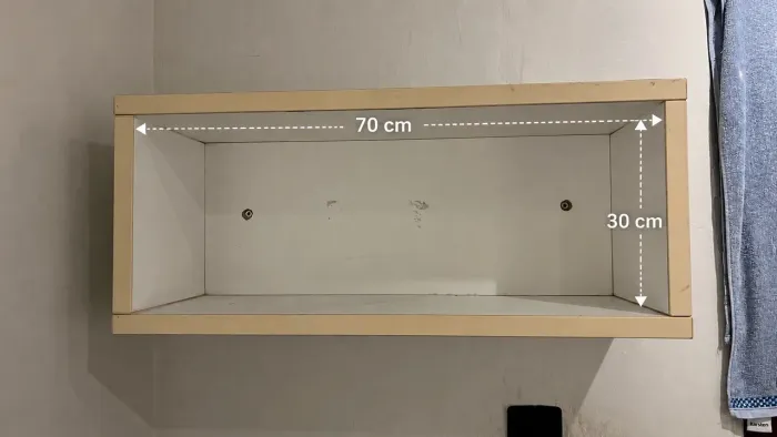 Nicho de Parede em MDF 70x30 cm - Branco - Ótimo Estado