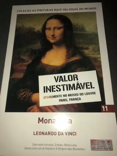 Livro Mona Lisa de Leonardo da Vinci - 3 Gravuras