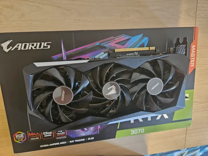 Placa de Vídeo Geforce RTX 3070 Aorus Master Seminova na Caixa (Analiso Trocas)