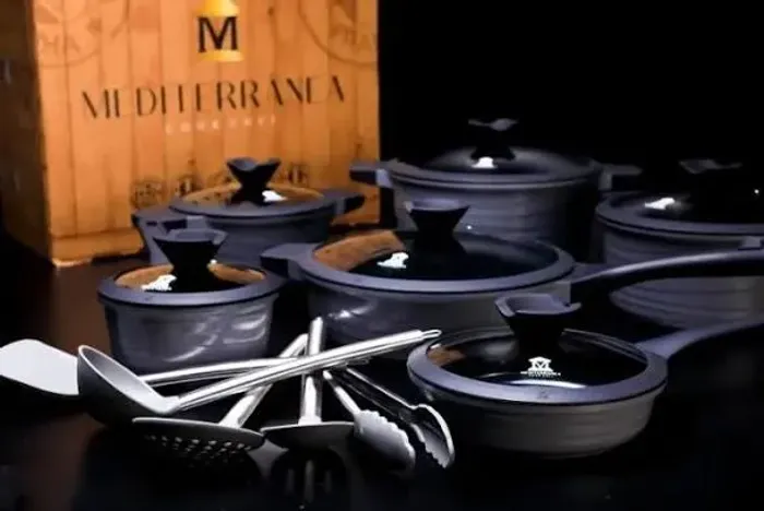 Conjunto de panelas de cerâmica premium marca MEDITERRÂNEA COOK CHEF