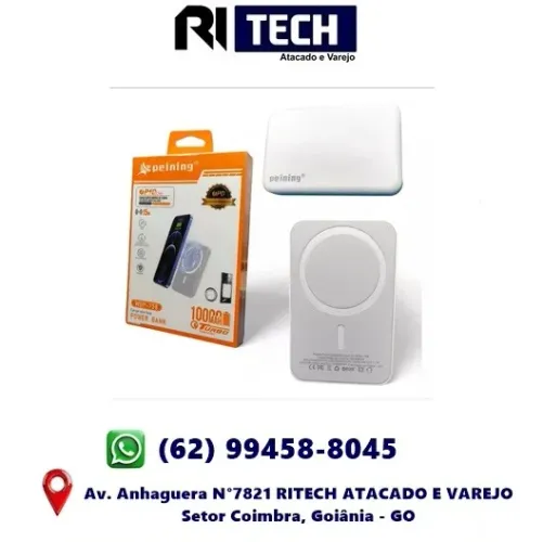 Carregador Portátil PowerBank MagSafe Magnético sem Fio PD 20W Permitida em Viagem Aerea