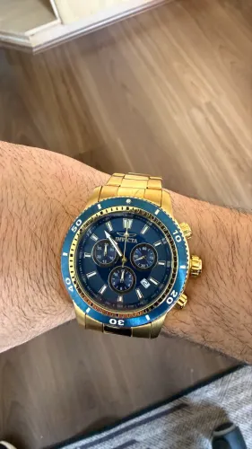 Relógio Invicta 1205 banhado a outo 18k