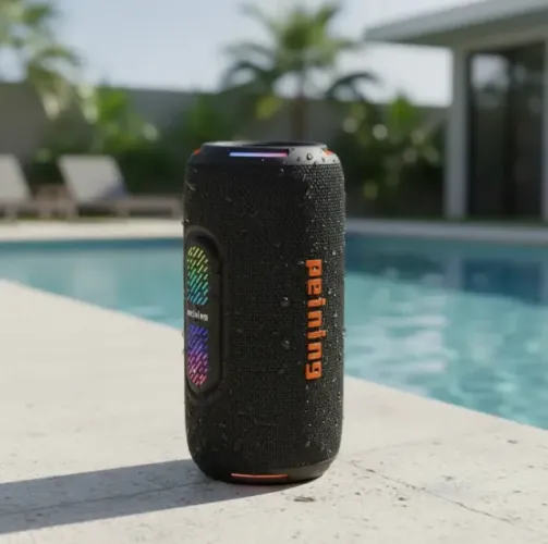 Caixa De Som Bluetooth Peining Pei-s115 40w Ipx6 Rgb