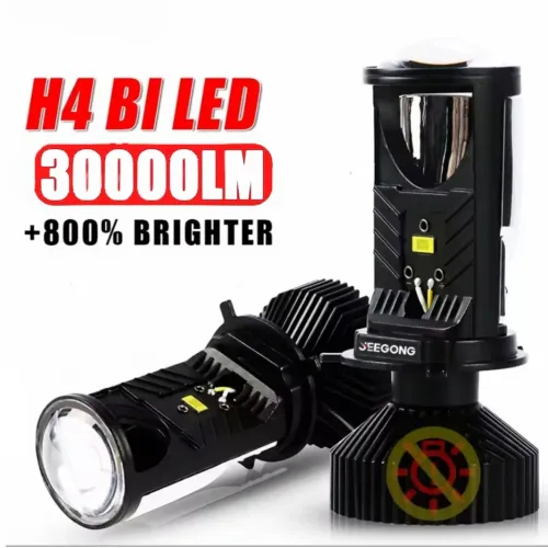 Farol LED H4 30.000LM - Projetor Iluminação Superior