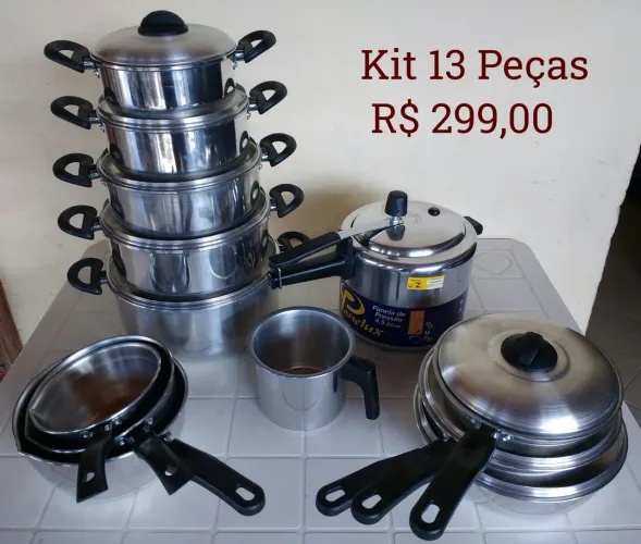 Panelas, kit 13 Peças