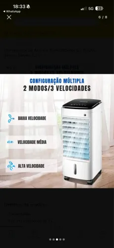 Ar portátil e climatizador de ambiente 