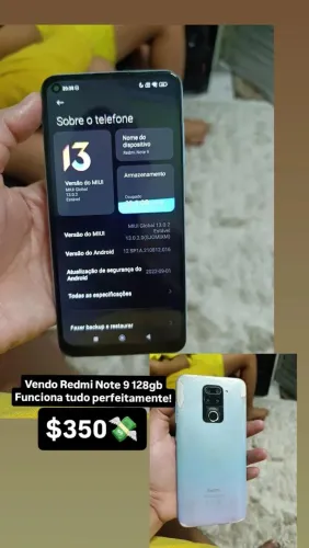 Vendo celula Redmi Note 9 128gb