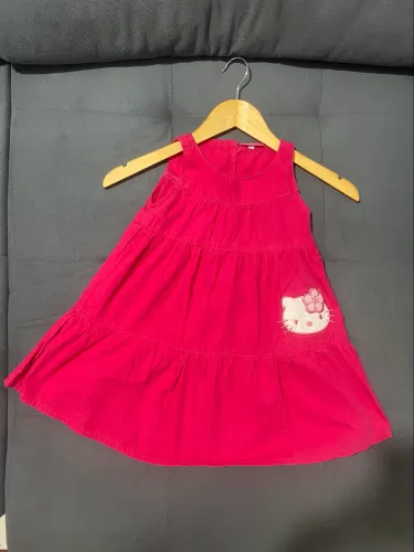 vestido hello kitty rosa tamanho 04