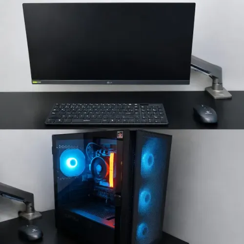PC Gamer - Ryzen 8600G - 32Gb DDR5 6000Mhz - NVME 4.0 500 Gb - Fonte 500w - Monitor 24 180