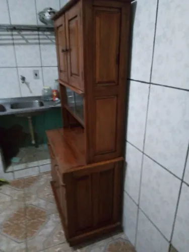 Armário de madeira maciça para cozinha