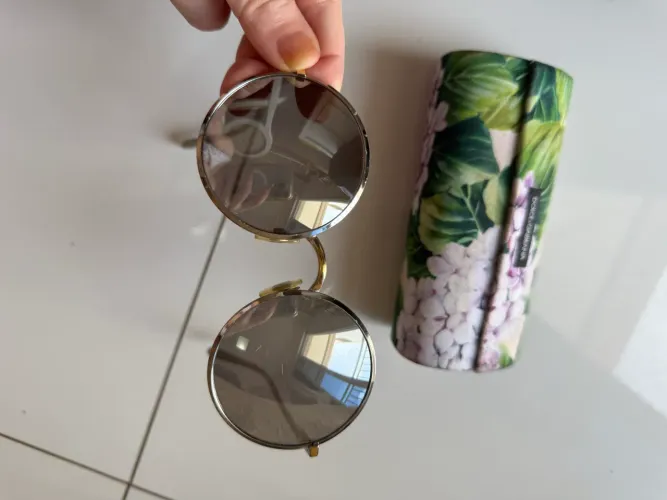 Óculos espelhado prata Dolce Gabbana