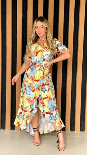 Oferta Kit 2 Vestidos longos malha suede (Garantimos modelo)
