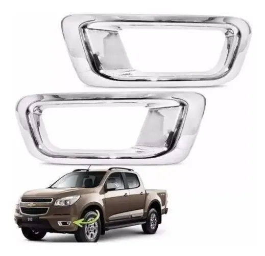Aplique Chevrolet S10 2013 à 2016 - Farol Auxiliar Cromado - Shekparts