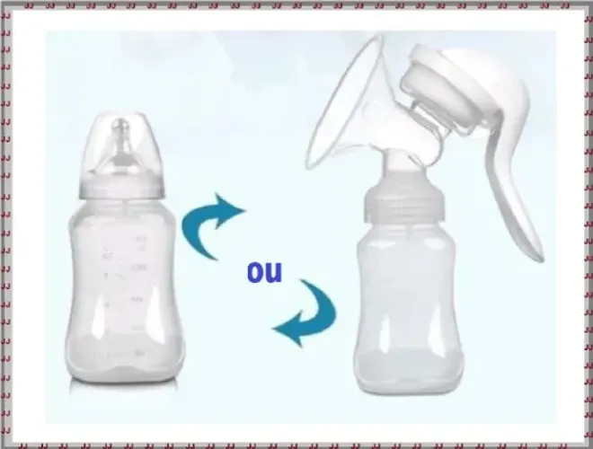 Bomba manual de retirar leite materno e mamadeira