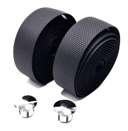 Fita de Guidão Cor Preta p/ Bicicleta Speed Kiwi Emborrachada 2mm Espessura 9344