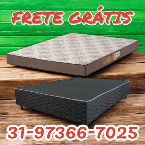 COLCHÃO CASAL D28 14 DE ALTURA + BASE CASAL , DIRETO DA FÁBRICA 