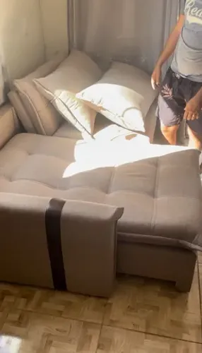 Sofá cama linho Isaque (novo)