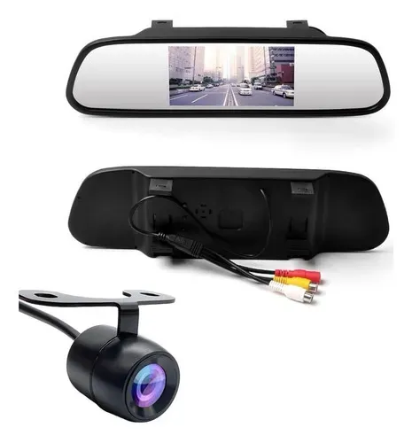 Retrovisor Visor Espelho Tela Lcd Veicular Com Câmera D Ré