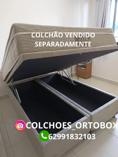 Cama Box Baú Casal bi partido em ate 10x no cartão