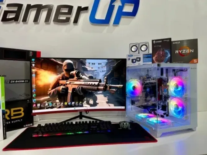 Pc Gamer Novo Completo AMD Ryzen 7 5700X RTX 4060 8GB Monitor 24pl 1 ano de garantia
