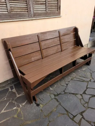 Banco que vira mesa com 2mts madeira de eucalipto 