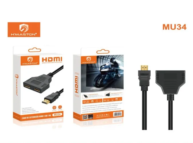Cabo Splitter Hdmi Macho para Fêmea 1.8m MU34