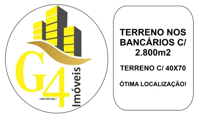 Terreno nos Bancários p/ Permutar medindo 2.800m2 e com ótima localização. (Oportunidade)
