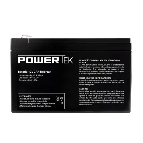 Bateria 12V 7AH Nobreak Powertek