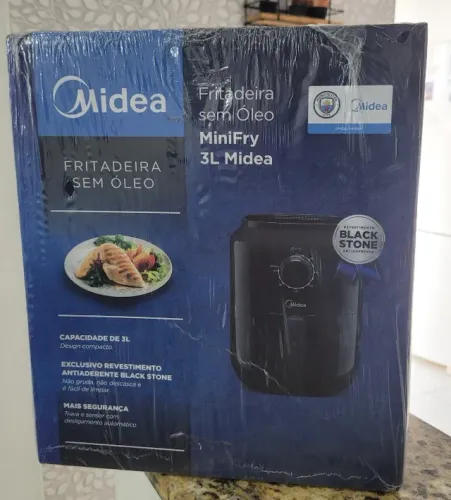 Air fryer Midea MiniFry 3L Midea Preta 127V - nunca usada