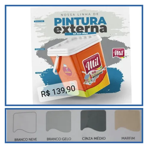 Tinta EXTERNA 15 litros  Acririca 