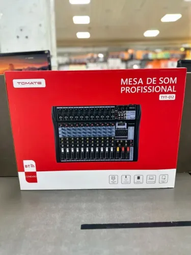 Mesa de Som Profissional Tomate TYT-012 - 12 Canais com Efeitos e Bluetooth
